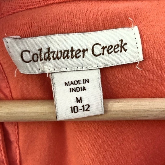 Coldwater Creek eyelet front button back top size M - Picture 6 of 11